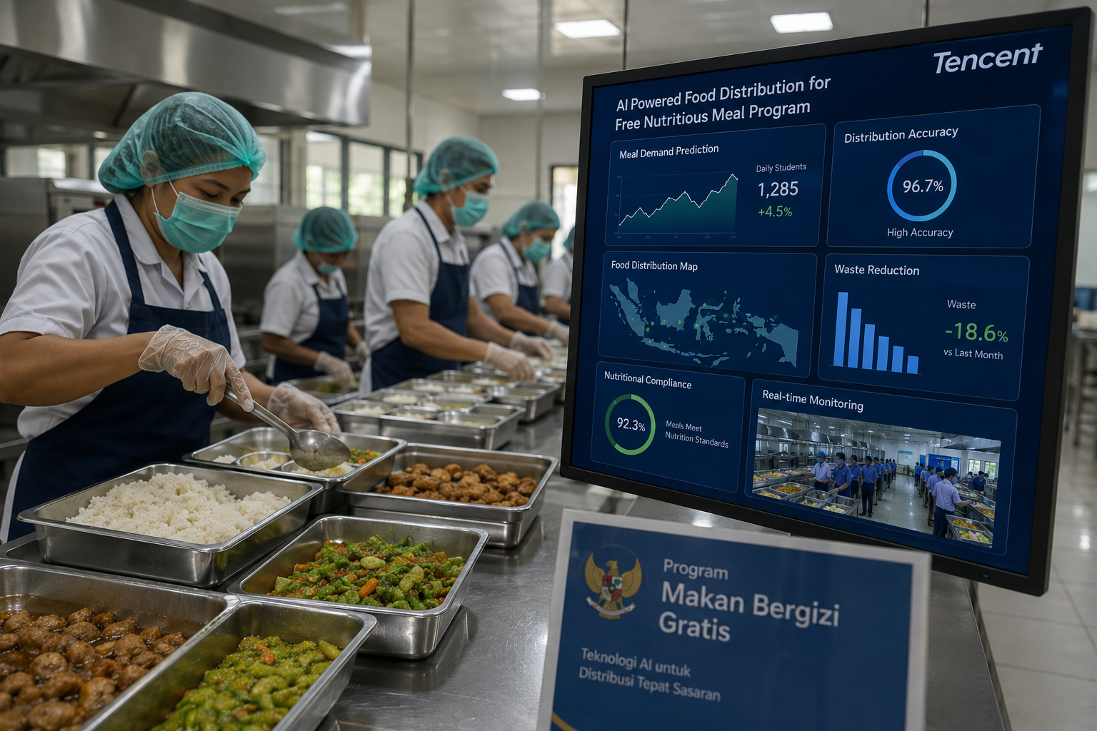 Tencent Siap Dukung Program MBG RI dengan AI, Distribusi Makanan Bakal Lebih Akurat