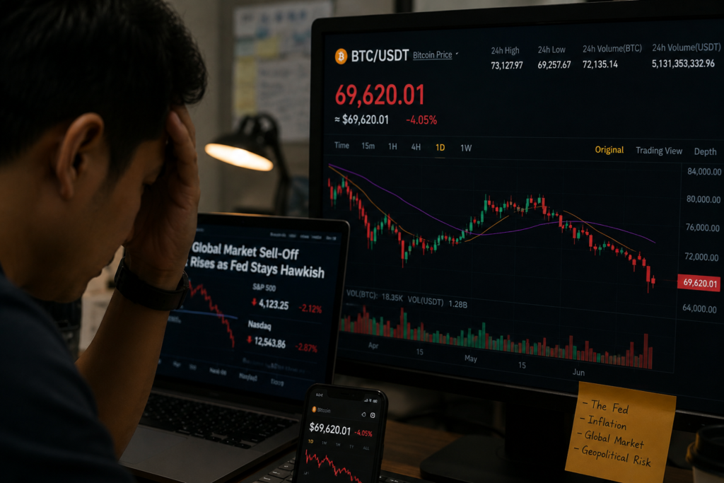 Bitcoin Terjun ke Bawah US$70.000, Kombinasi Sentimen Global Picu Tekanan Jual
