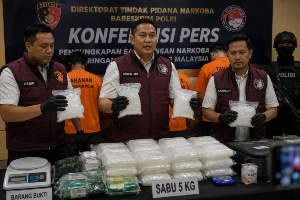 Sindikat Narkoba Lintas Negara Digagalkan, Bareskrim Sita 5 Kg Sabu dari Jaringan Malaysia