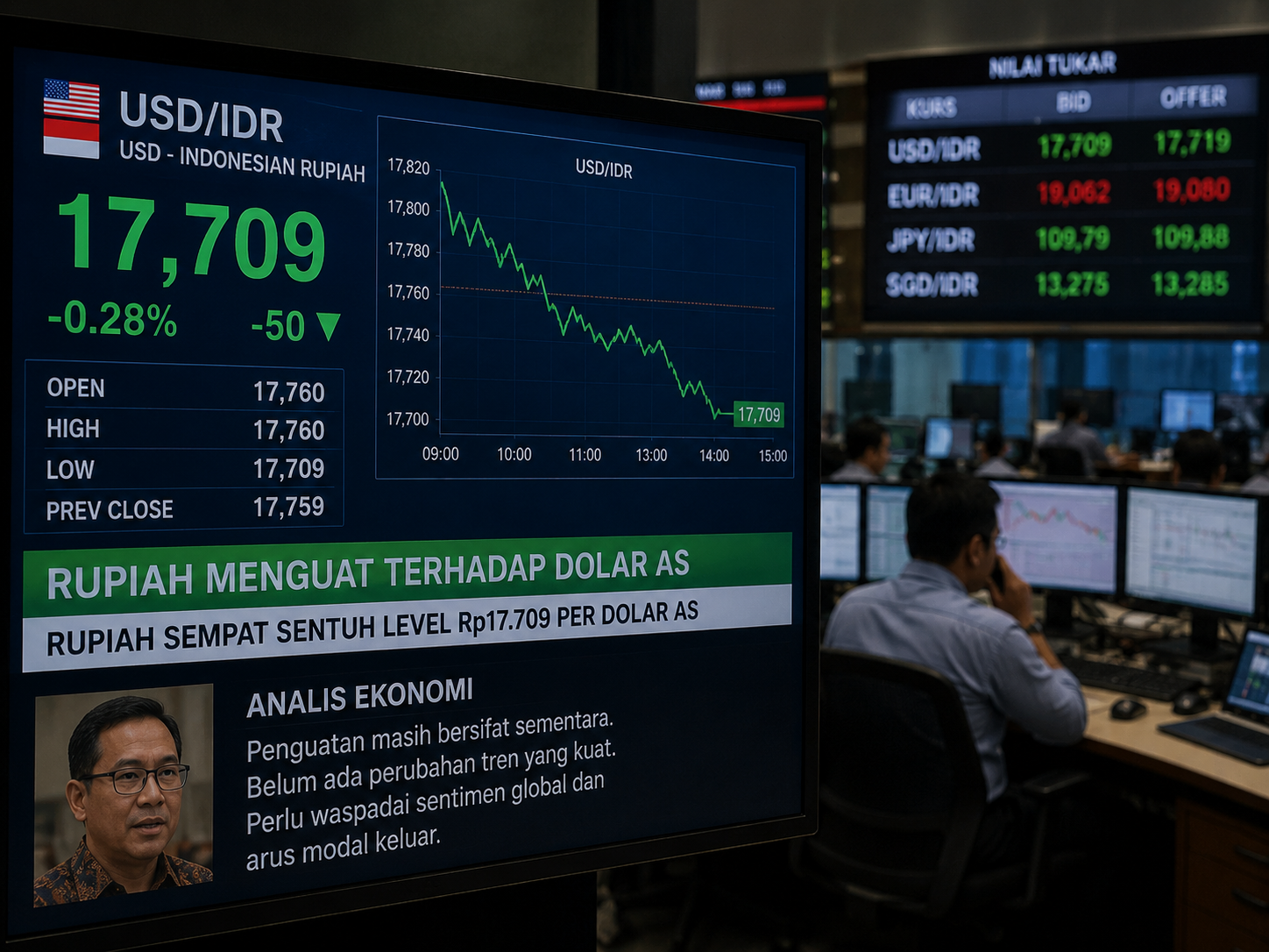 Rupiah Menguat ke Rp17.709 per Dolar AS, Pengamat Nilai Belum Sepenuhnya Stabil