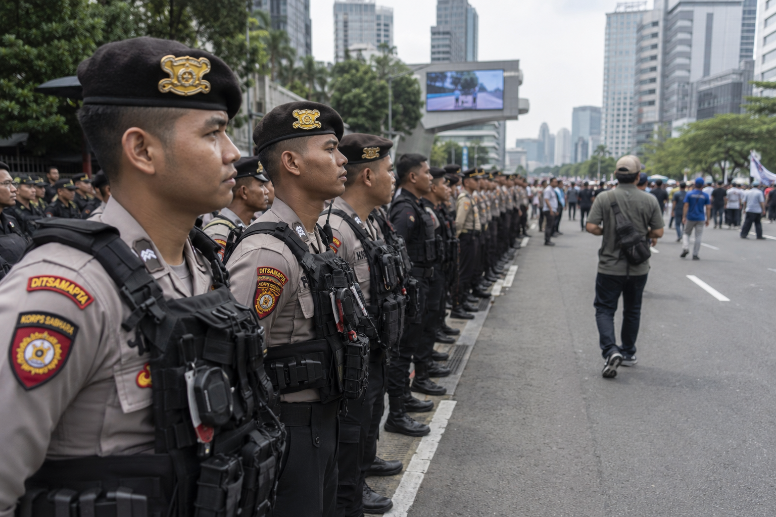 Ribuan Personel Gabungan Disiagakan, Demo Kepung DPR hingga Bundaran HI Hari Ini