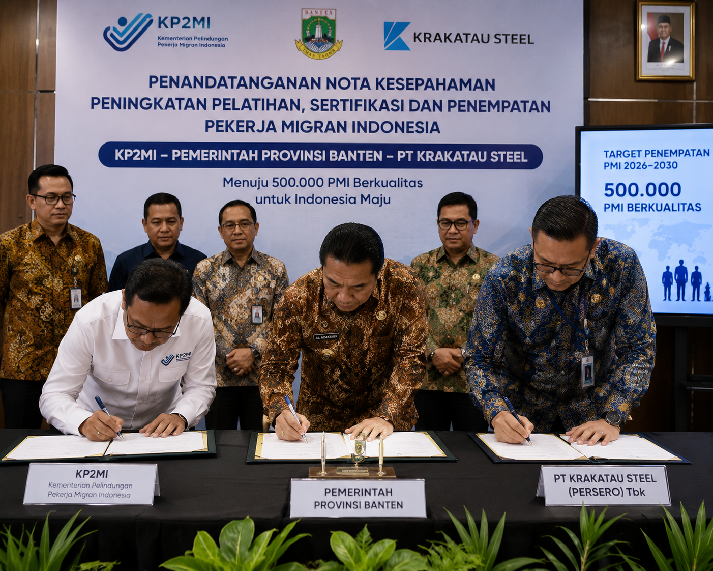 KP2MI Gandeng Pemprov Banten dan Krakatau Steel, Targetkan Penempatan 500 Ribu PMI Berkualitas