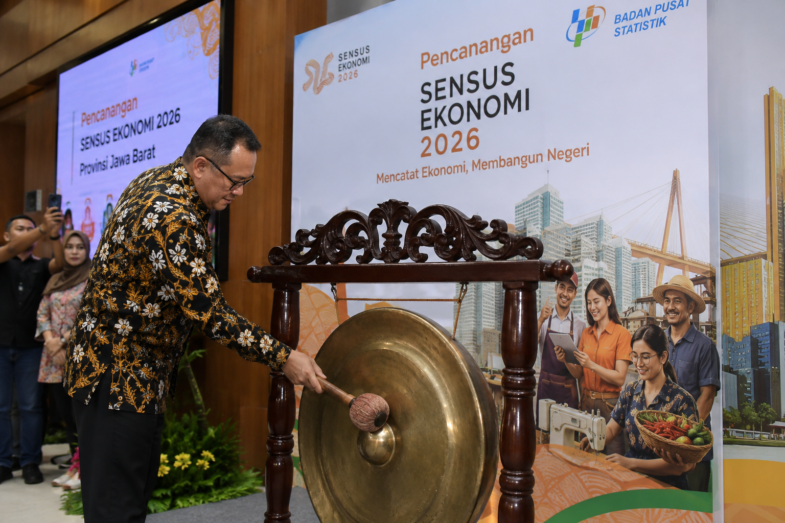 Wakil Kepala BPS Resmikan Sensus Ekonomi 2026 di Jawa Barat, Lebih dari 40 Ribu Petugas Dikerahkan