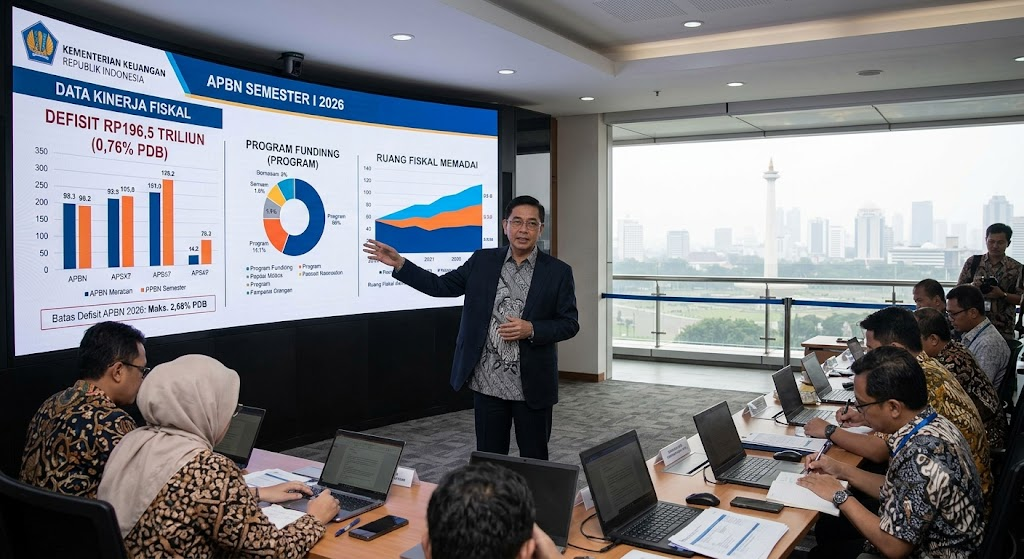Defisit APBN Semester I 2026 Capai Rp196,5 Triliun, Pemerintah Sebut Fiskal Tetap Terkendali
