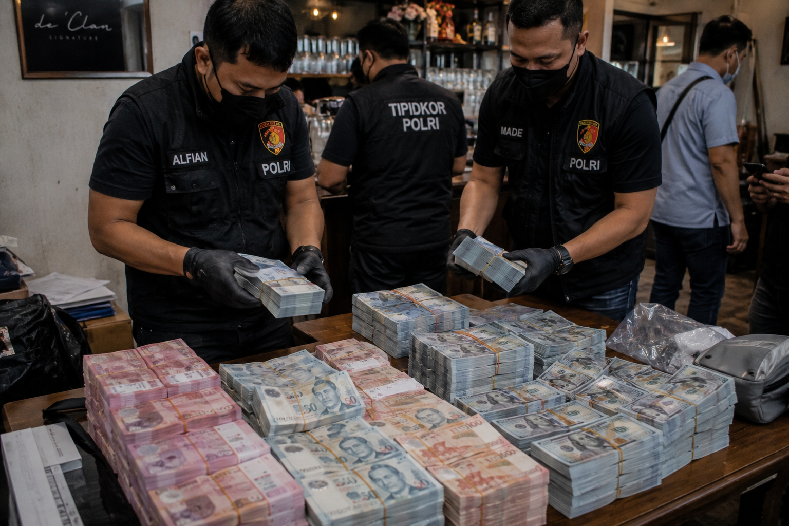 Polisi Sita Dolar AS dan Dolar Singapura saat Geledah Kafe di Cipete