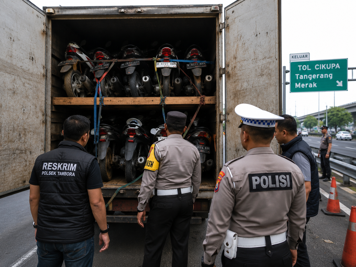 Polisi Gagalkan Pengiriman 12 Motor Curian dari Jakarta ke Sumatra