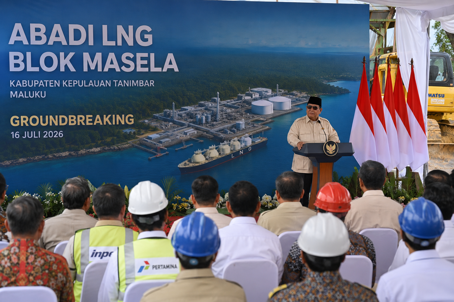 Prabowo Resmikan Groundbreaking LNG Abadi Masela, Perkuat Ketahanan Energi