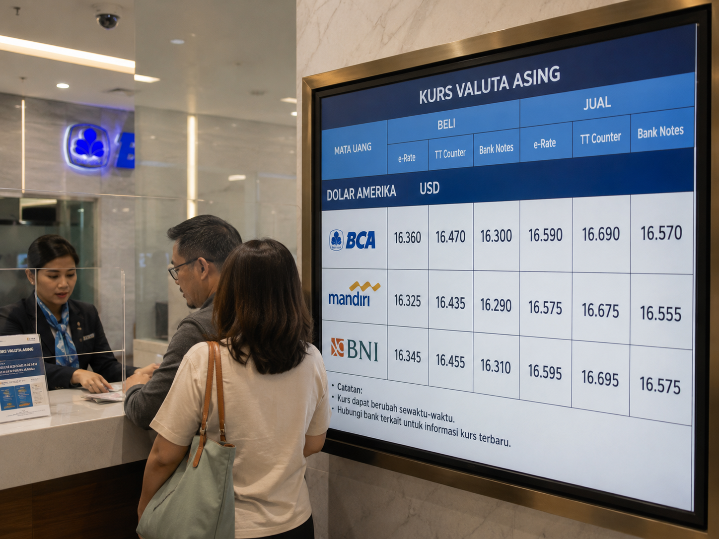 Nilai Tukar Kurs Rupiah 1 Agustus 2026 